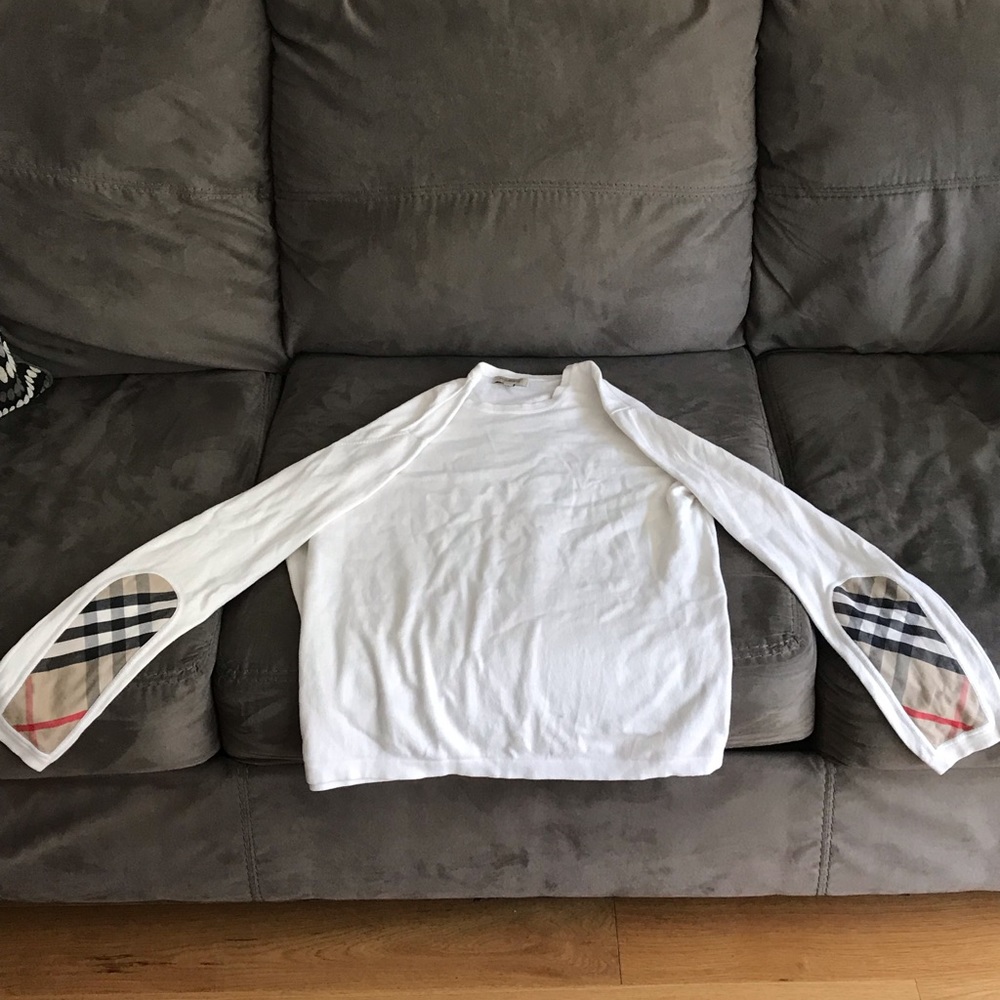 Burberry sweater size Large, stain on the sleeve